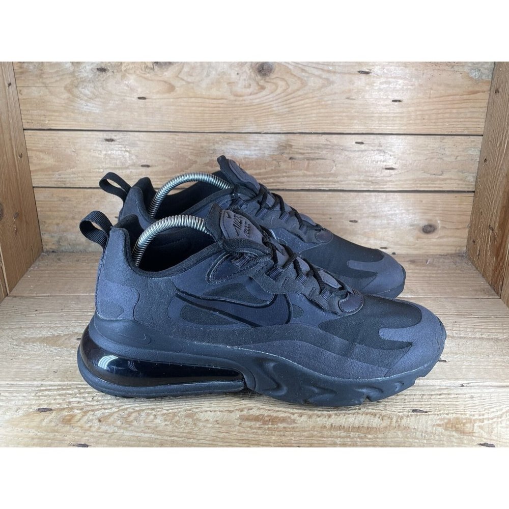 Nike Air Max 270 React Triple Black Running Shoes CI3866 003 Men's Size 8.5